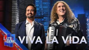 A Coldplay Song Might Cheer Up Stephen’s Audience (feat. Weird Al Yankovic and Lin-Manuel Miranda)